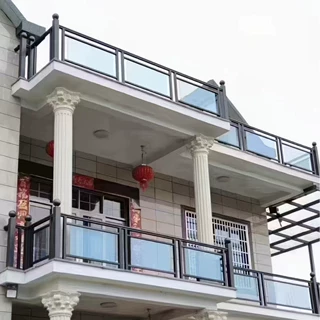 铝合金玻璃楼梯扶手栏杆自装别墅室内扶手自建房阳台护栏卡槽立柱