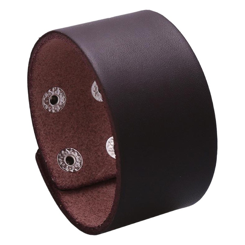 Suministro directo de fábrica punk Light Board pulsera de piel de vaca personalidad simple pulsera de cuero de los hombres suministro de comercio electrónico transfronterizo