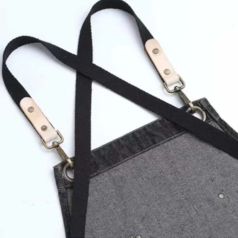 Delantal de mezclilla transfronterizo logotipo personalizado Barber ropa de trabajo jardinería floristería hogar cocina delantal al por mayor personalizado