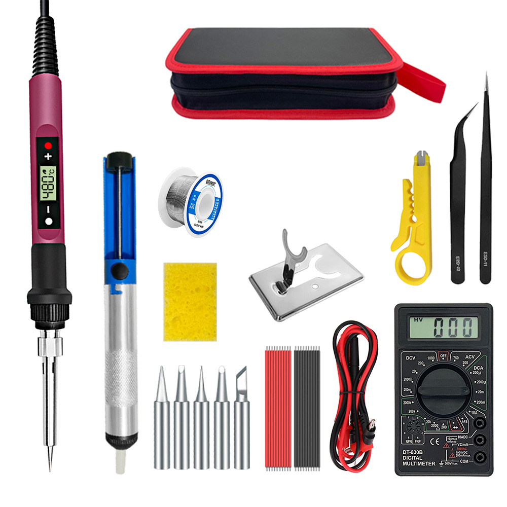 60/80W pantalla digital soldador eléctrico soldadura hogar temperatura ajustable grado industrial soldadura eléctrica pluma herramienta de reparación traje