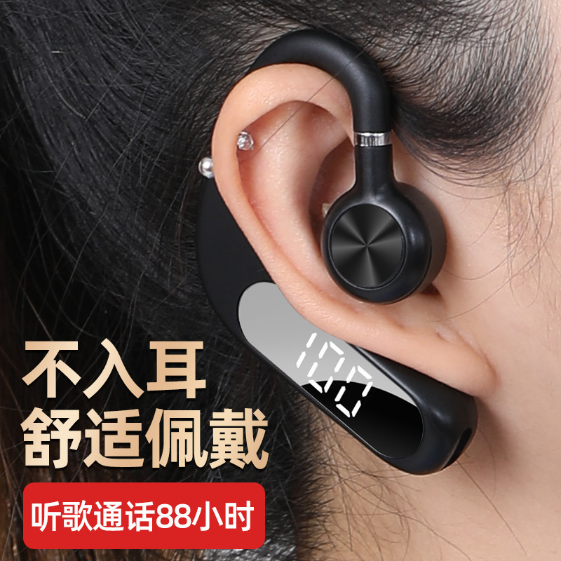 Private model V28 air conduction wireless Bluetooth headset ultra-long endurance ear bone conduction ear hanging sports running