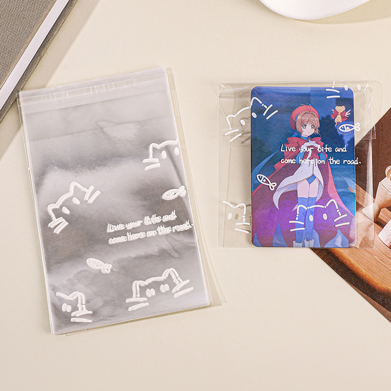 고양이 물고기풍화이트A [50매입] 8*10+3