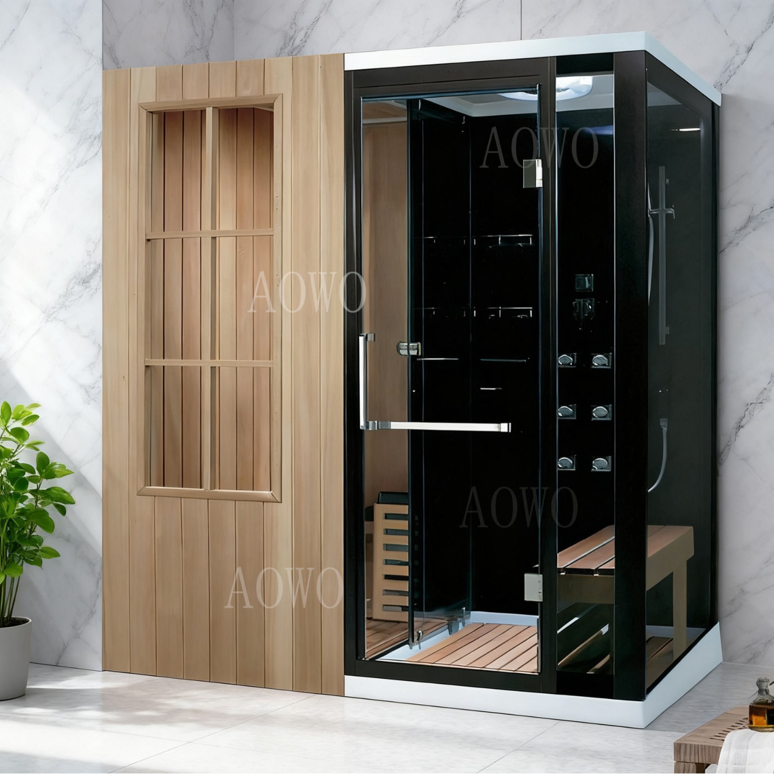 Salón de belleza club de casa sala de vapor seco sala de vapor húmedo sala de salud sala de ducha de vapor seco húmedo integral infrarrojo lejano