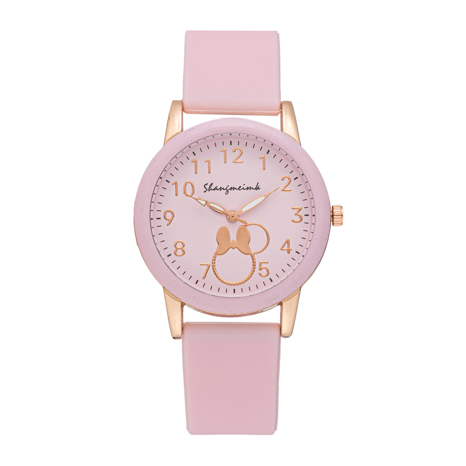 Nuevo patrón de conejo transfronterizo para niños, silicona, fresco, reloj de cuarzo electrónico para estudiantes, fábrica de moda simple al por mayor