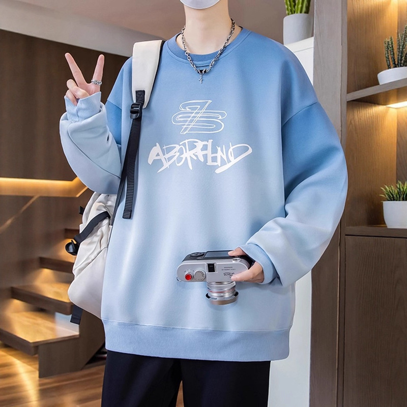 2025 New Spring and Autum Sweatshirt Boys Junior High School Students Long-Sleeved T-Shirt Teenagers and Older Children Bottoming Shirt Tops