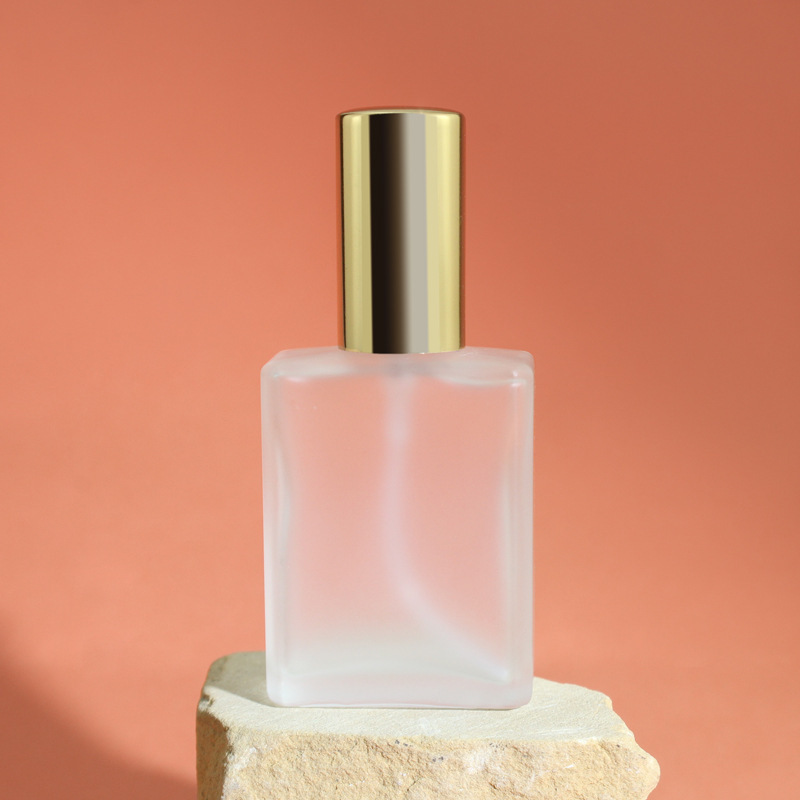 香水分注ボトル10ml 15ml 30ml角型ガラス香水瓶透明蒙砂香水スプレーボトル|undefined