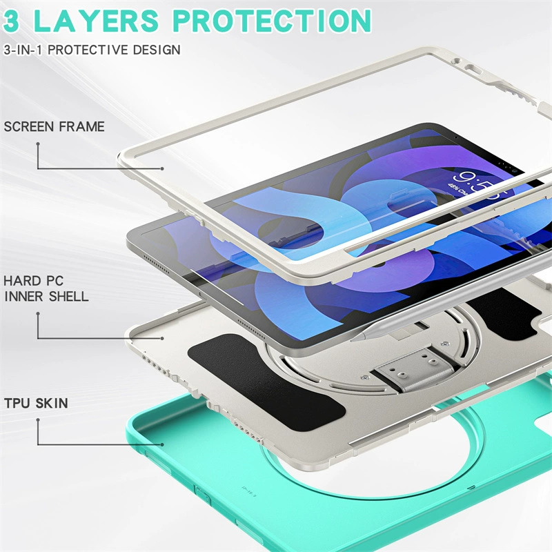 Подходит к держателю с ручкой iPad Air4 PC вращающийся каркас жесткий корпус PRO 9.7 планшет защитный кейс Военный уровень