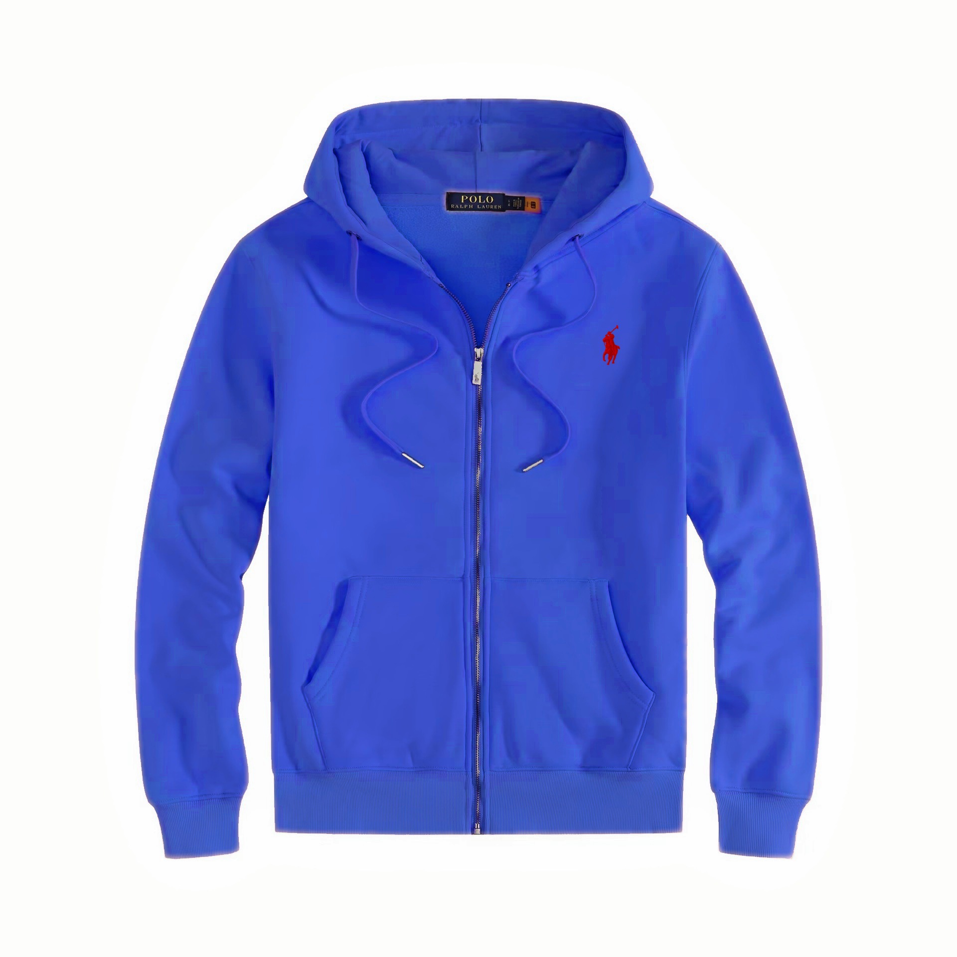 With zipper, blue