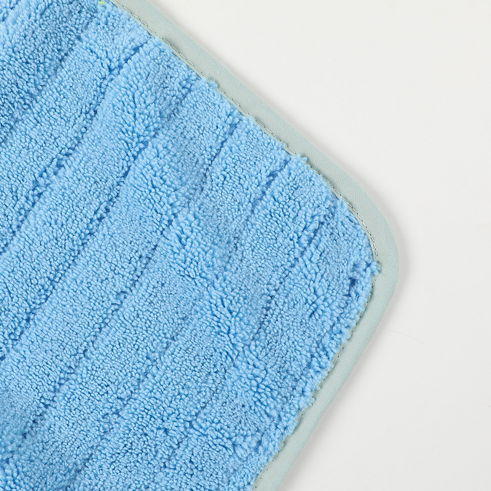 Toalla de limpieza de coche de lana alta y baja a rayas de borde al por mayor de fábrica, absorbente de agua, sin marcas, sin pérdida de cabello, seco y húmedo