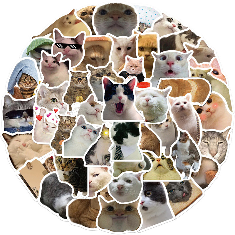 50 net Red Cat expression bag graffiti stickers can be decorated luggage pen guitar notebook waterproof explosion wholesale 50 net Red Cat expression bag graffiti stickers can be decorated luggage pen guitar notebook waterproof explosion wholesale
