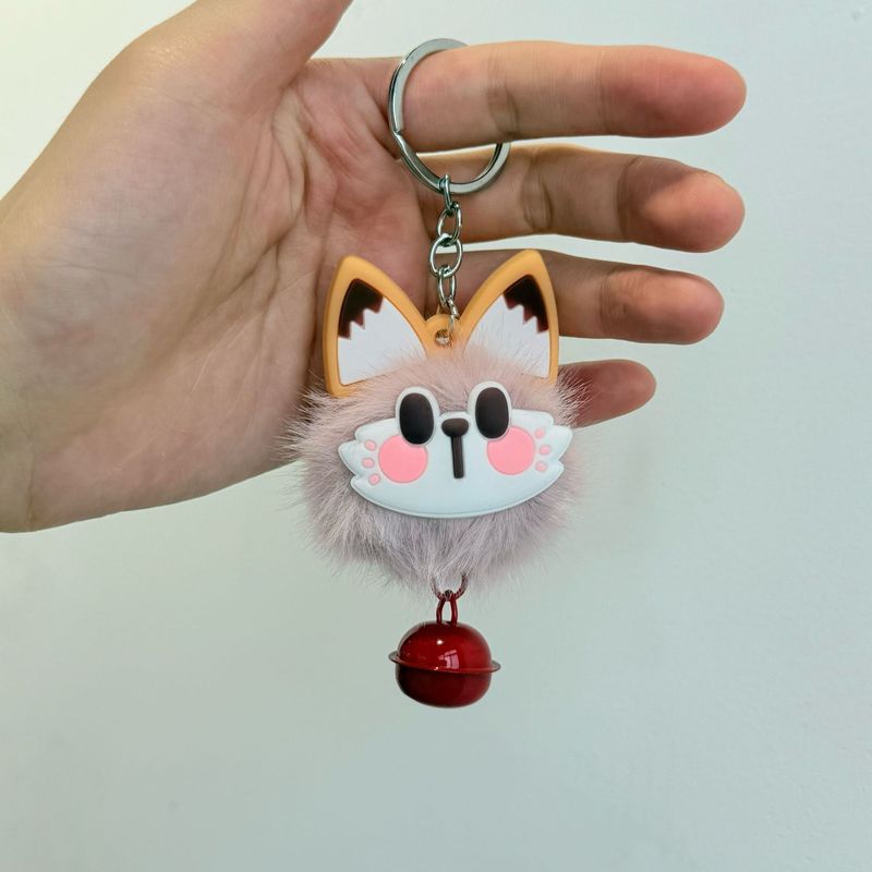 仿獭兔毛可爱招财猫毛绒挂件钥匙扣包包挂件毛绒小玩偶百搭钥匙扣|undefined