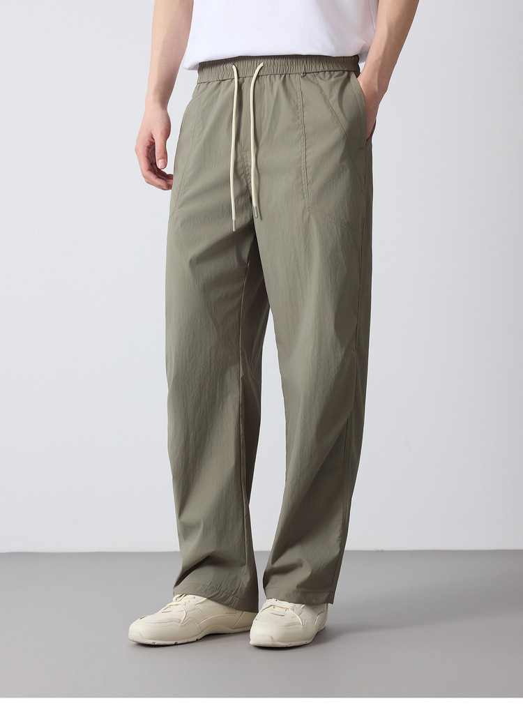 Quần jogger nam dáng rộng thùng thình phong cách thể thao thành phố, cạp chun — đen chi tiết 18