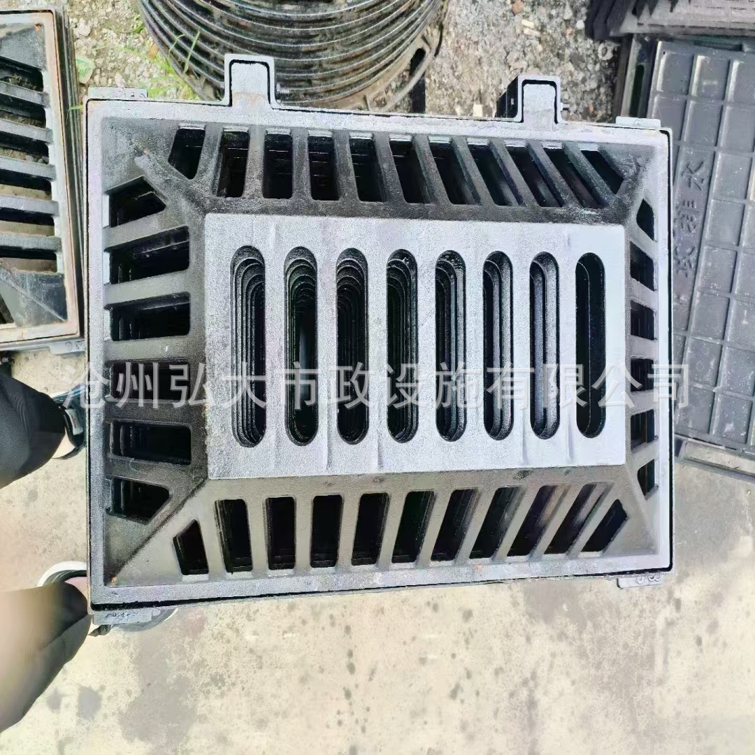 球墨铸铁溢流井盖 方形溢流口450*750 溢流井雨水篦子 溢水井箅