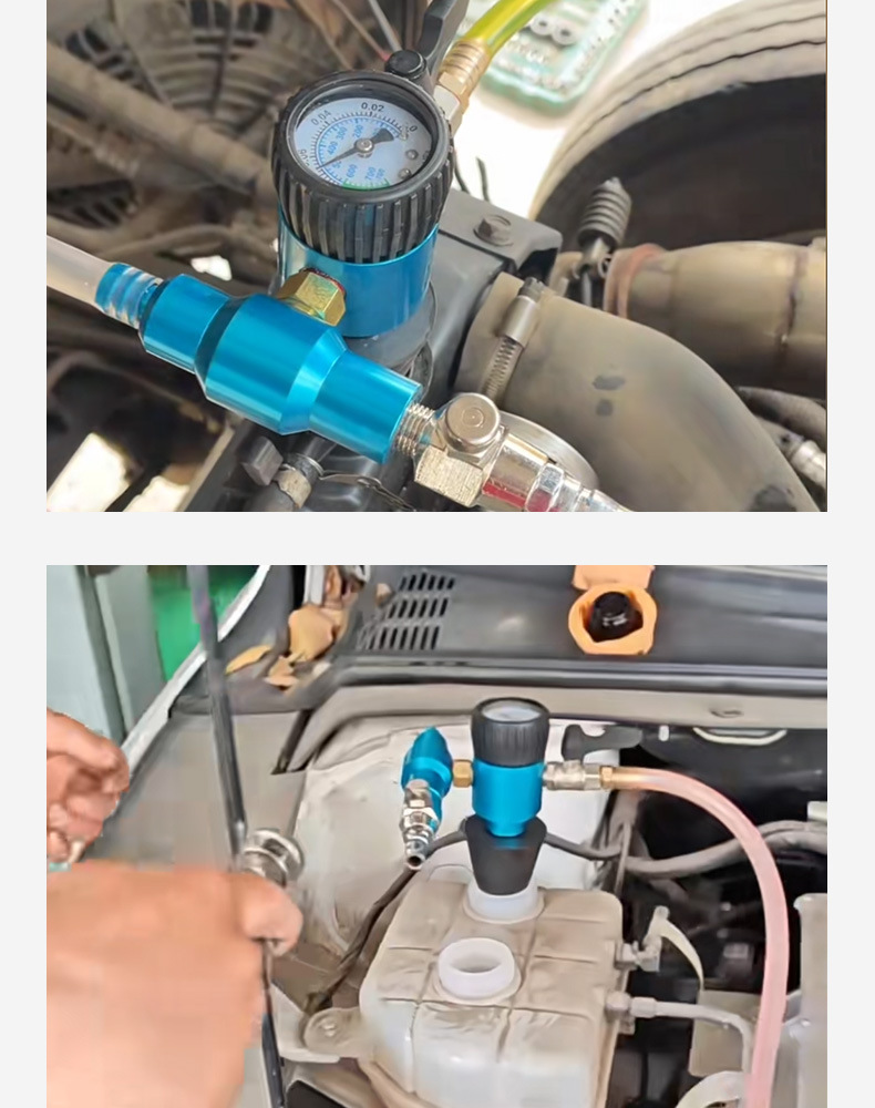 Car antifreeze replacement tool, vacuum-type radiator coolant filling tool, filler, emptying negative pressure gauge