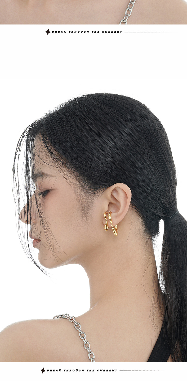 Solid Color Pattern Women'S Gender 1 Piece Silver Solid Color Ear Clips