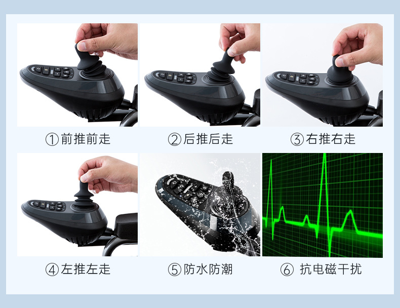 Zhenbang Electric Wheelchair Folding Lightweight Intelligent Automatic Disabled Elderly Special Four-wheel Wholesale