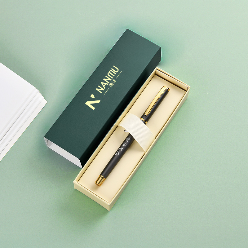 Conjunto de regalo de negocios de alta calidad caja de embalaje de almacenamiento logotipo personalizado estampado pluma única caja de regalo al por mayor