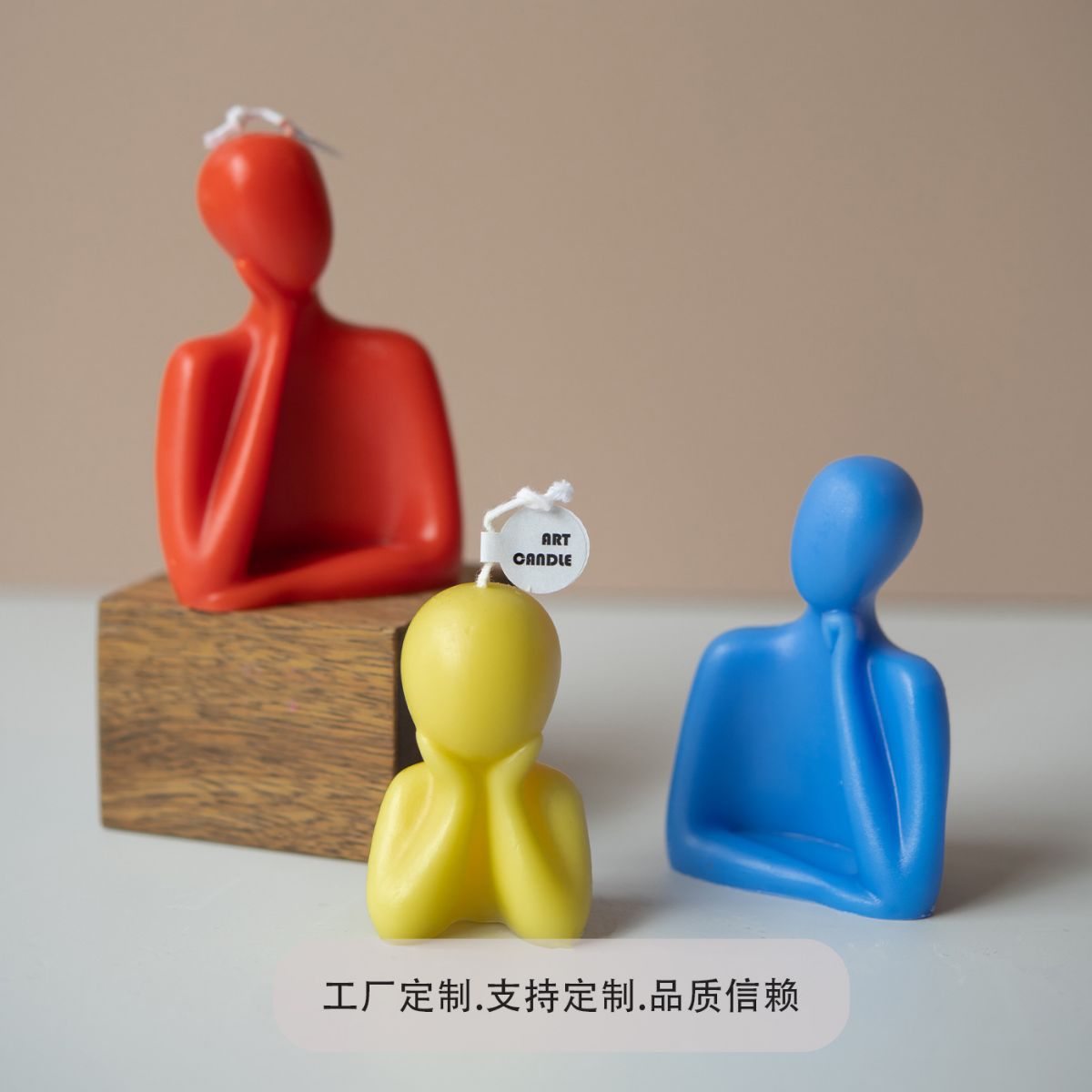 Popular hecho a mano retrato decoración vela mano regalo de boda al por mayor regalo creativo banquete decoración creativa