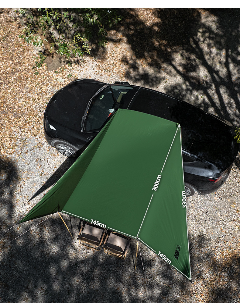 Explorer Roof Side Canopy Full Blackout Camping Canopy Tent Rear Tent Sunshade Universal for Camping Vehicles