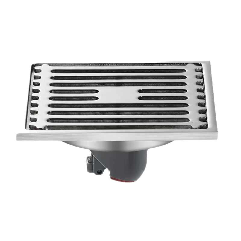 Pistola gris Desagüe de piso desodorante Acero inoxidable gran desplazamiento baño cuarto de baño ducha lavadora desodorante alcantarillado