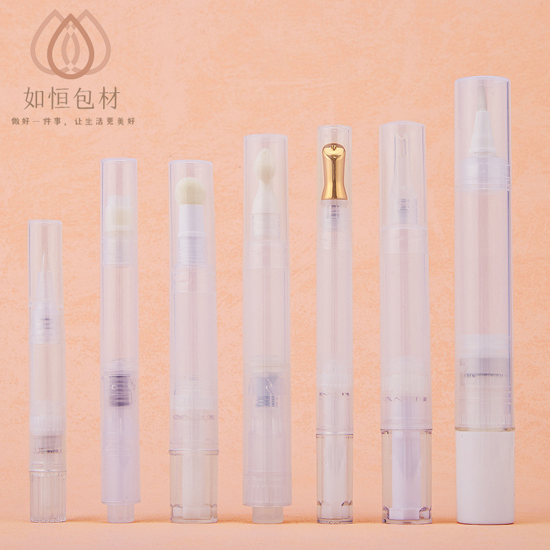 现货2mll5ml旋转唇釉笔真空美白笔遮瑕笔毛刷笔旋转笔包材分装笔