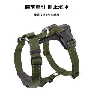 Cross-Border New Product High-End Leather Dog Leash Large, Medium and Small Dog Walking Harness Vest Style Pet Supplies