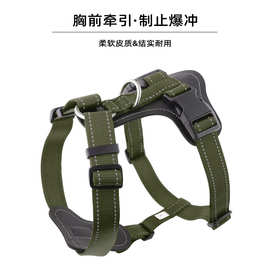 皮革狗狗牵引绳大中小型犬遛狗胸背带背心式宠物用品胸背带定制