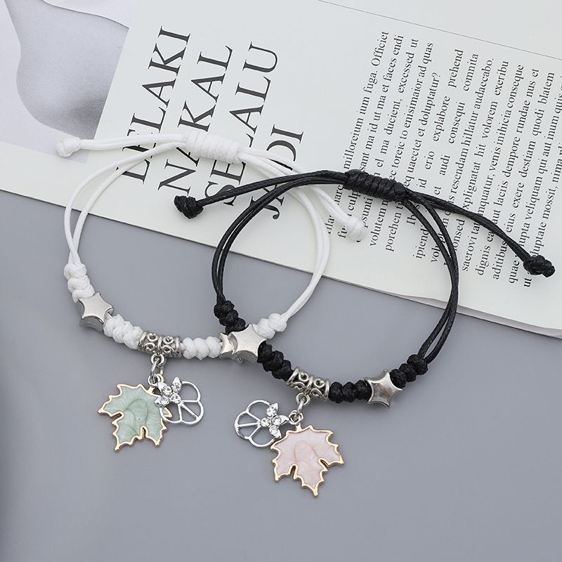 Cute Bestie Four-Person Bracelet, Forest Style Simple Three-Person Friendship Two-Person Bracelet, Fresh Male and Female Student Graduation Gift