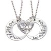I love you to the moon and back mother's daughter's necklace