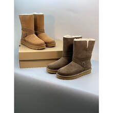 外贸原单2025新款羊皮毛一体雪地靴女保暖防滑厚底中筒靴棉靴女靴