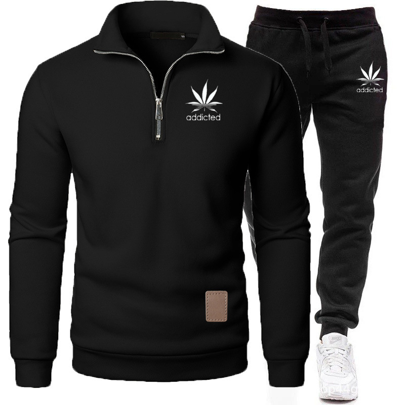 sports solid color long-sleeve with zipper for leisure