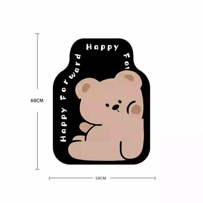 Universal Foot Pad, New car floor mats, cartoon-themed - upgraded-and-thickened-cartoon-bear-shaped-footrest-mat-front-mat
