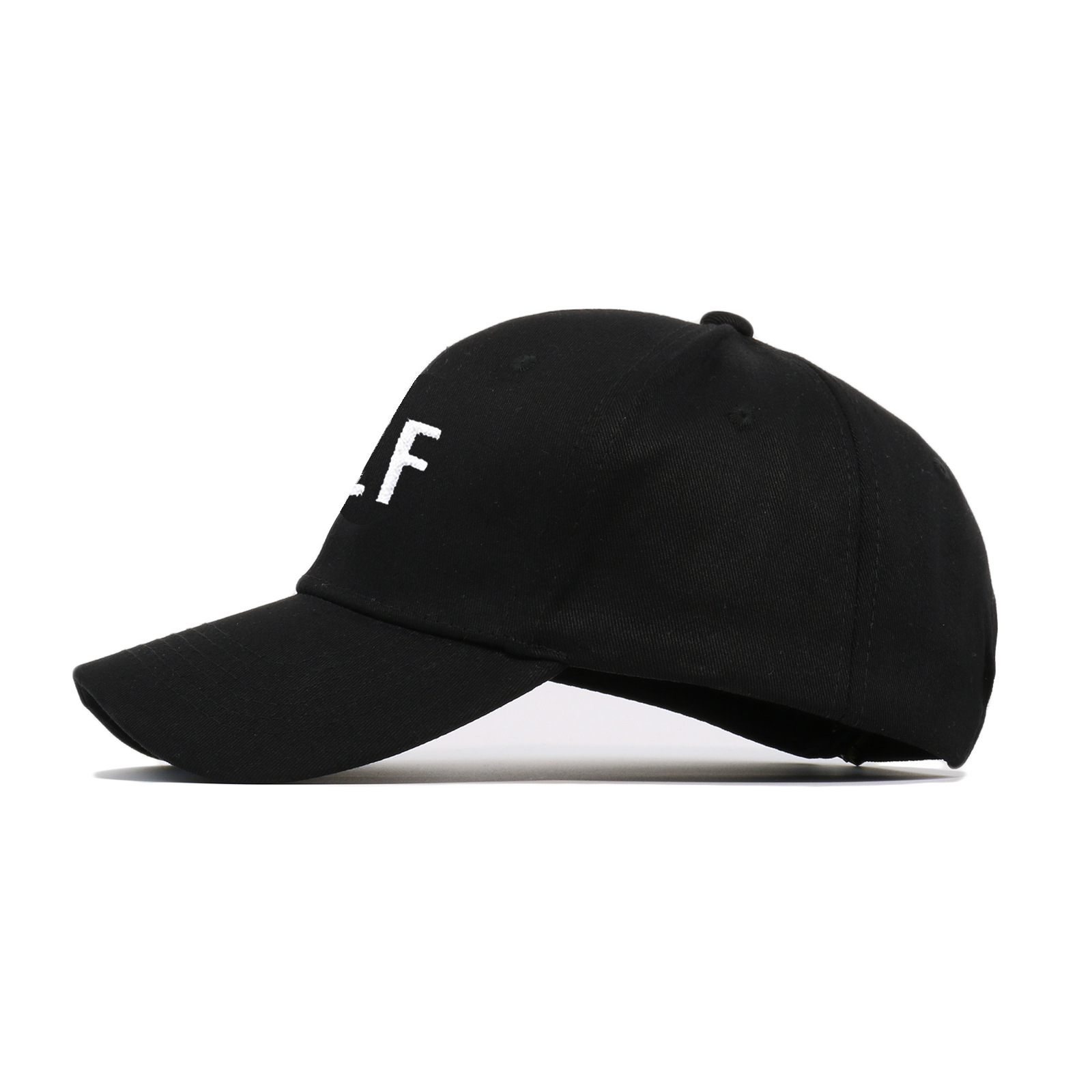 Trendy SELF Embroidered Black Baseball Cap Unisex Urban Factory Wholesale Additional Image