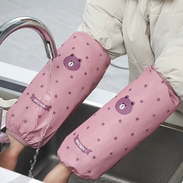 Манжеты женские водонепроницаемые маслостойкие рукава осенняя и зимняя кухня с длинными противообрастающими рукавами рукава милые взрослые домашние ручные рукава