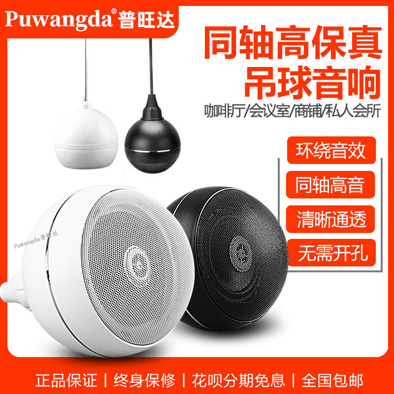 Constant pressure ceiling ceiling hanging ball audio hanging suit restaurant milk tea shop round spherical speaker ceiling lifting Constant pressure ceiling ceiling hanging ball audio hanging suit restaurant milk tea shop round spherical speaker ceiling lifting