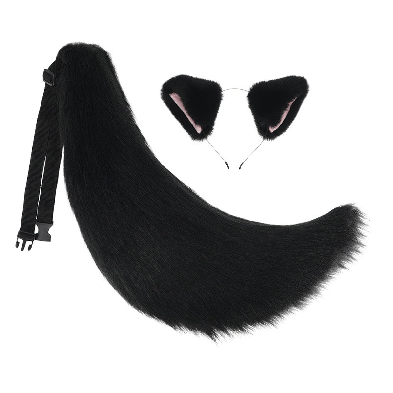 Felpa Lolita zorro oído diadema simulación bestia oído bestia cola cómico exposición Cosplay decorativo zorro oído accesorios para el cabello cola
