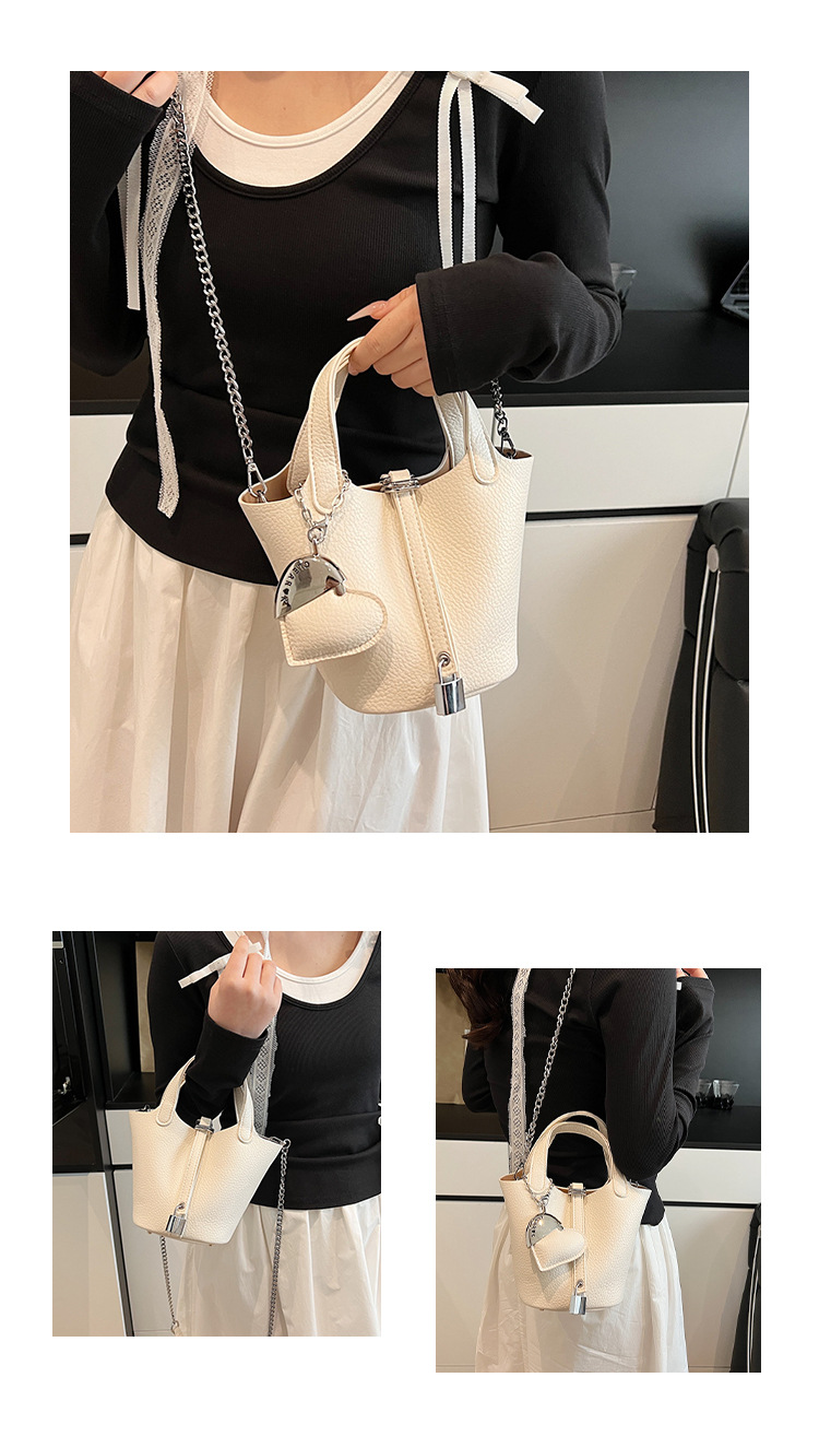 Borsa hobo a secchiello effetto litchi donna borsa a spalla_voghion.com