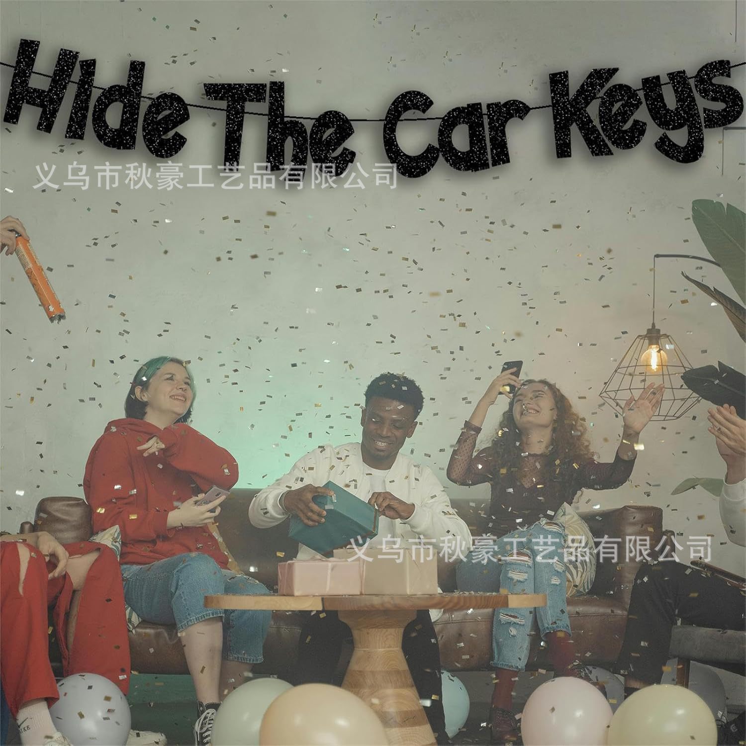 HIDE THE CAR KEYS BANNER FLIGHT BANNER NEGRO PARTY BANDER 2025 NUEVO