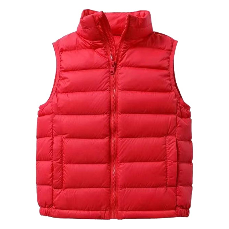 Children's Lightweight Down Jacket Vest Boys and Girls Baby's Waistcoat Vest Small, Medium and Large Children 90 White Duck Down 2-14 Years Old