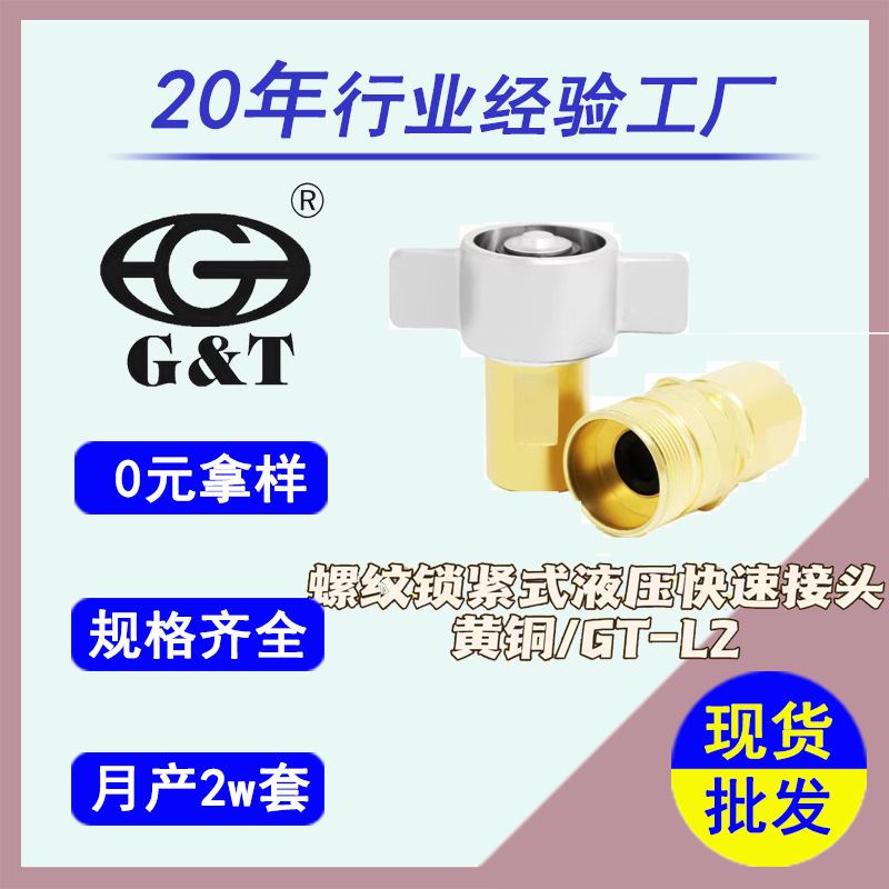 螺纹锁紧式快速接头黄铜GT-L2厂家直营现货供应