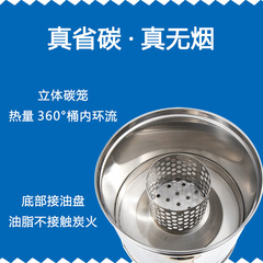 家庭戶外不鏽鋼燜烤吊爐無煙木炭燒烤爐架野外用具烤肉串爐子室內