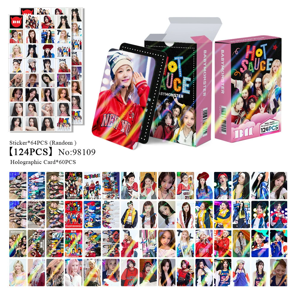 New Model Exclusively for Foreign Trade: 124 Holographic Cards, Total Chain Gidle Str Bptwice Celebrity Merchandise Lomo Small Cards