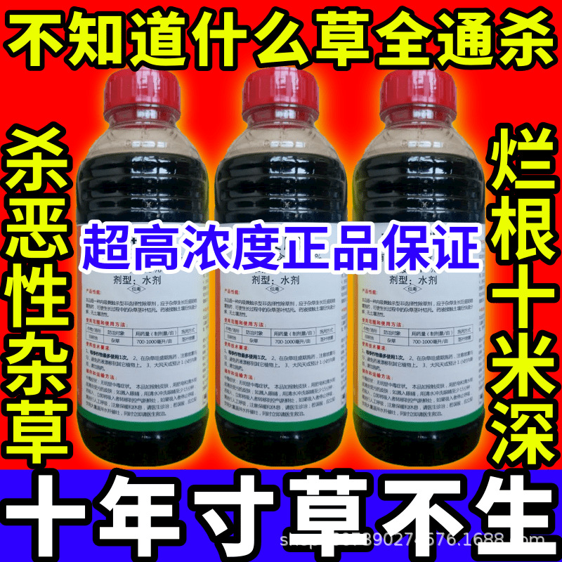 不知道什么草全通杀除根杂草一扫光草铵膦草甘膦敌草快农药大全除