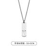 Necklace stainless steel with letters, universal pendant, small design trend accessory, simple and elegant design, English letters, trend of season