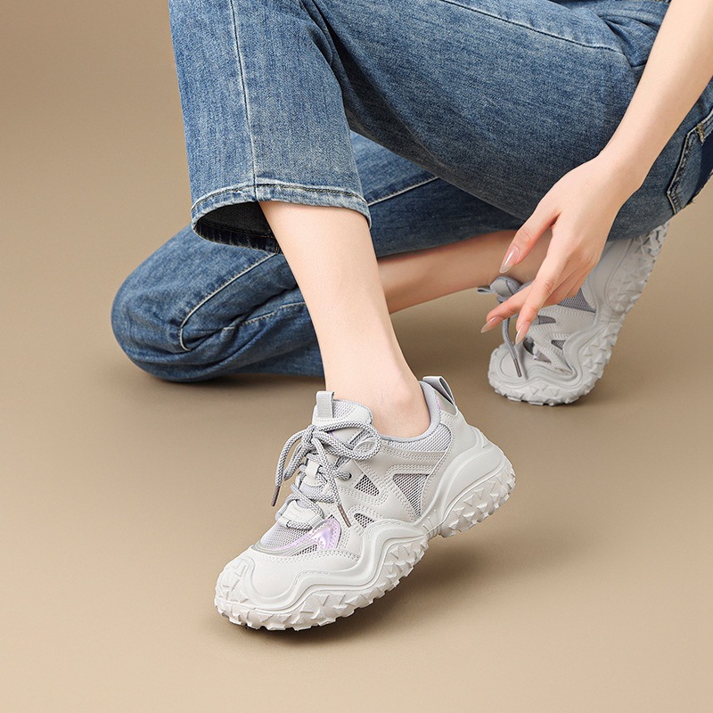 ZHR老爹鞋女2025新款丑萌休闲鞋户外徒步厚底爆款轻便运动登山鞋|undefined
