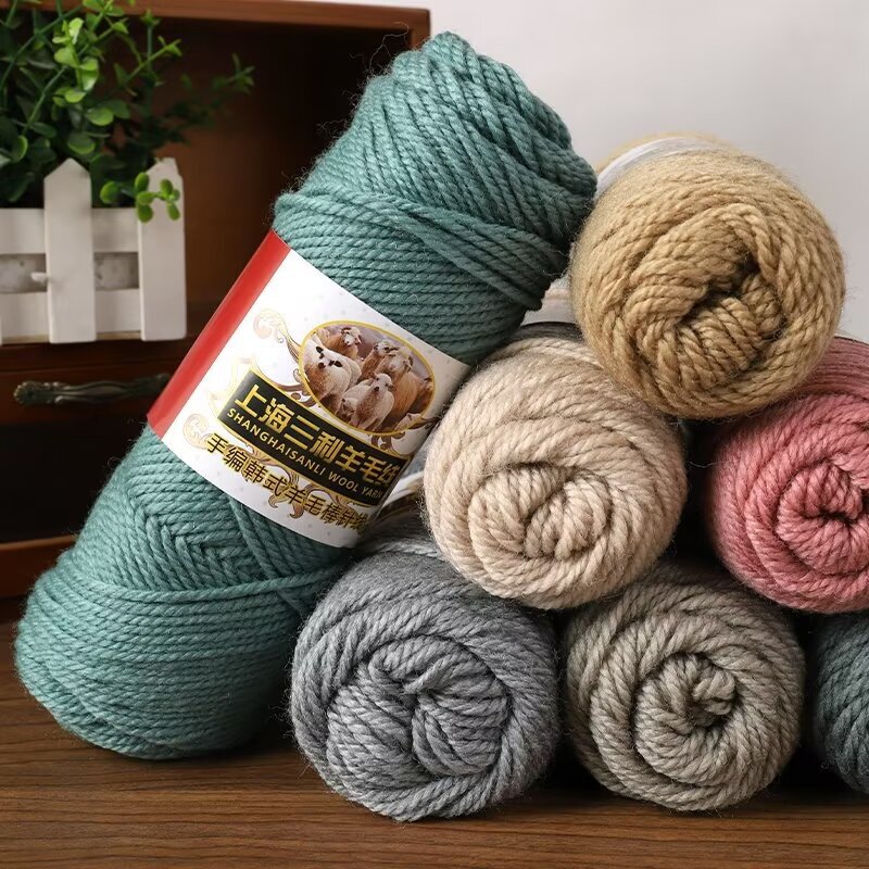 Wholesale Shanghai Sanli 245 Hand-Knitted Korean 3-Strand Wool Thread Wool Thread Super Soft Hand-Knitted Sweater Hat Scarf Thread Wholesale Shanghai Sanli 245 Hand-Knitted Korean 3-Strand Wool Thread Wool Thread Super Soft Hand-Knitted Sweater Hat Scarf Thread