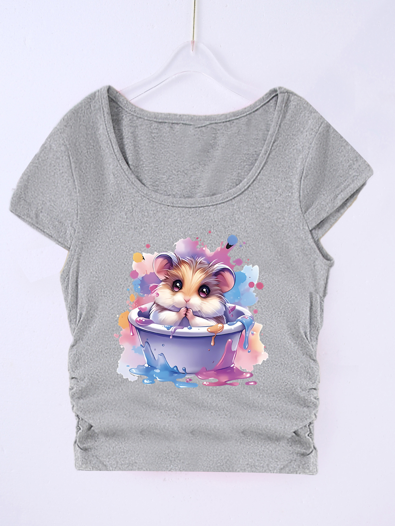 햄스터 그레이 티셔츠