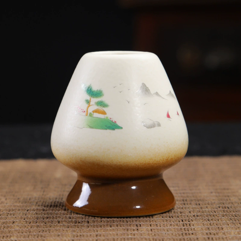 Sansui, sticker, matcha, tea cup, ceramic set, gradient