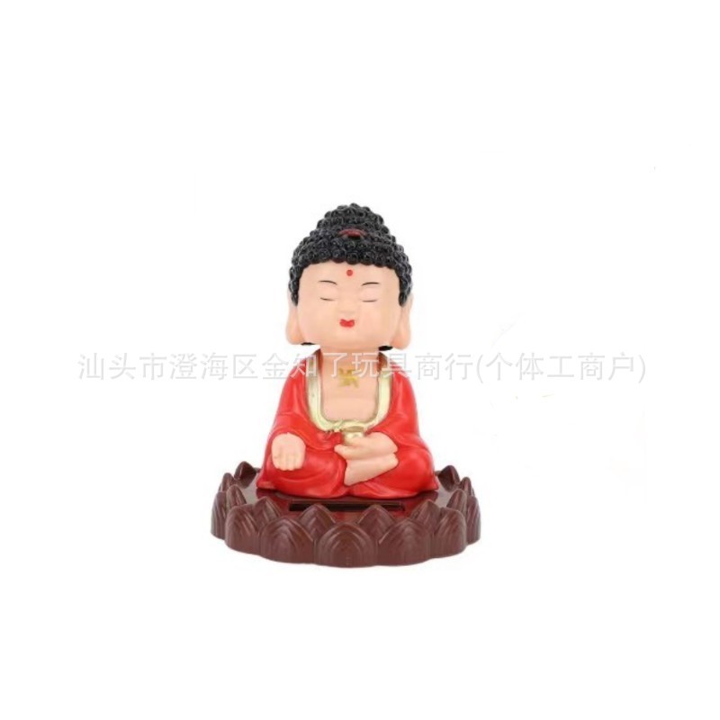 ソーラー禅笑い仏陀装飾品ホームエントランスレジカーポットスケール逆流香装飾品|undefined
