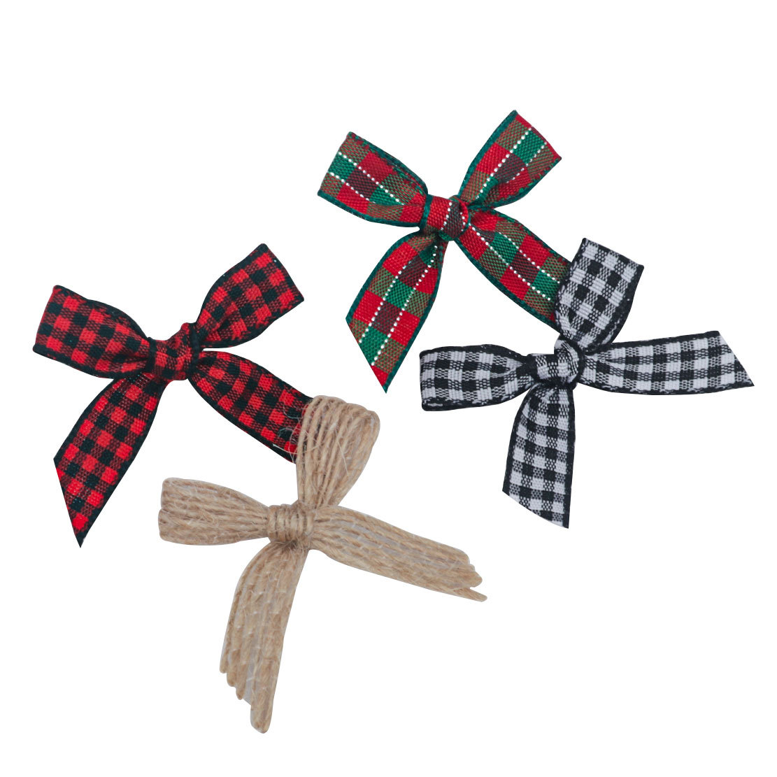 Red estilo fresco Plaid cinta DIY mano arco vacaciones decoración satén cinta arco al por mayor